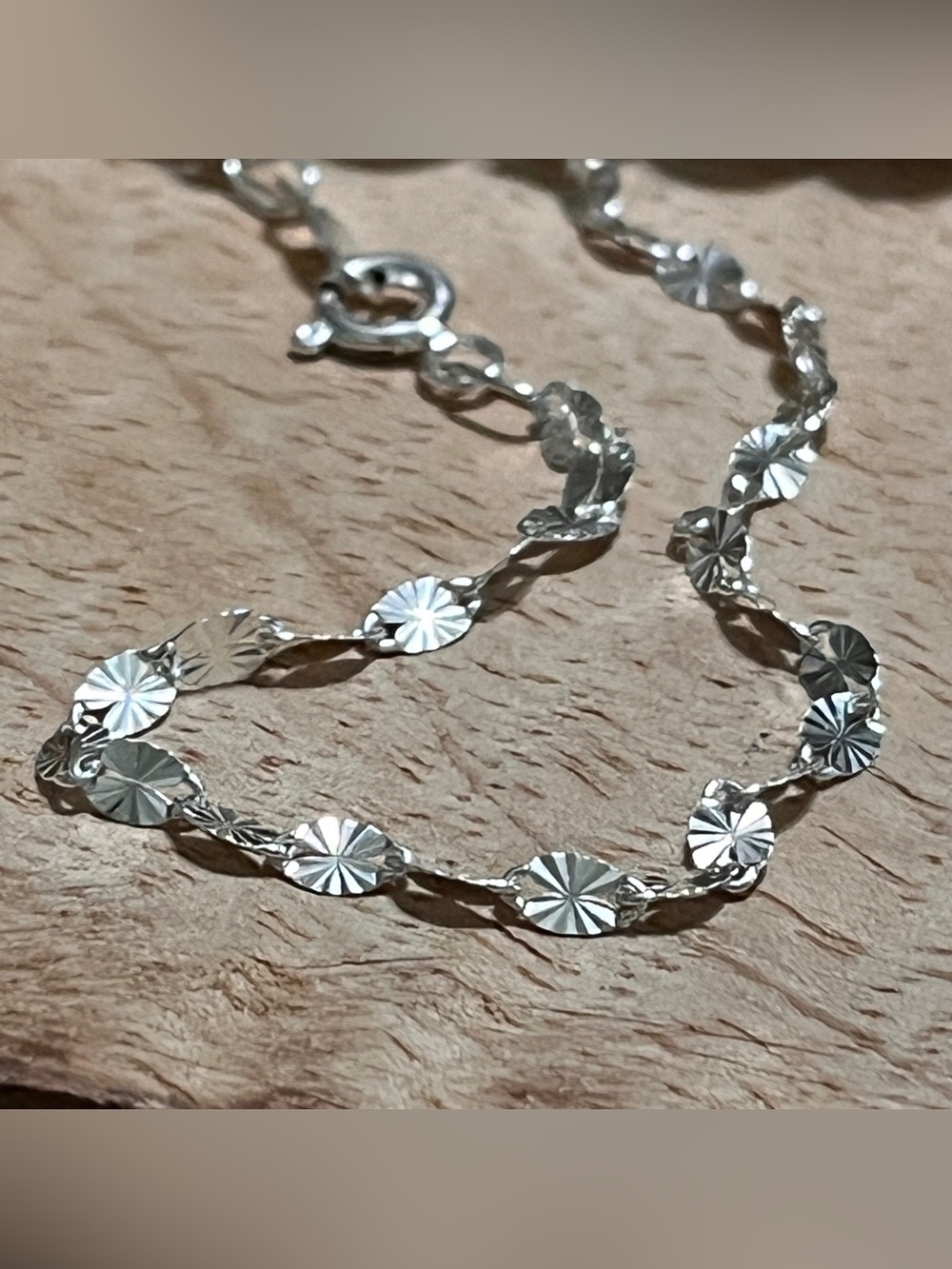 Sterling silver starburst unisex bracelet - Picture 5 of 12